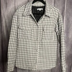 PacSun Gray Plaid Quilted Jacket (XS/S)